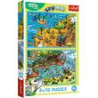 Puzzle 2x70 Trefliki w Krainie Zwierząt 34445. Wydawca: Trefl PAP. Dadada.pl Opakowanie Puzzle 2x70 Trefliki w Krainie Zwierząt 34445