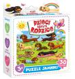 Opakowanie Puzzle 30 Jamniki Dzieci kontra Rodzice
