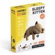 Opakowanie Puzzle 3D z kartonu Śpiący kotek