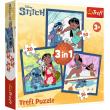 Puzzle 3w1 Czas ze Stitchem 34896. Wydawca: Trefl PAP. Dadada.pl Opakowanie Puzzle 3w1 Czas ze Stitchem 34896