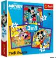 Opakowanie Puzzle 3w1 Miki i jego wesoła ekipa TREFL