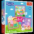 Puzzle 3w1 Peppa i przyjaciele 34873. Wydawca: Trefl PAP. Dadada.pl Opakowanie Puzzle 3w1 Peppa i przyjaciele 34873