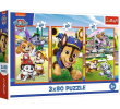 Opakowanie Puzzle 3x80 Psia zgraja TREFL