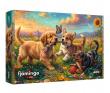 Opakowanie Puzzle 400 Flamingo - Szczenięce figle TREFL