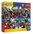 Opakowanie Puzzle 4w1 Avengers + plakat TREFL