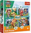 Opakowanie Puzzle 4w1 Historie z wyspy dinozaurów TREFL