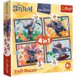 Opakowanie Puzzle 4w1 Lilo&Stitch Wakacje na Hawajach TREFL