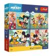 Opakowanie Puzzle 4w1 Mickey and Friends + plakat TREFL