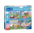 Puzzle 4w1 Świnka Peppa. Wydawca: Ravensburger. Dadada.pl Opakowanie Puzzle 4w1 Świnka Peppa