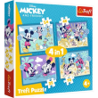 Puzzle 4w1 Zabawne zdarzenia Myszki Miki TREFL. Wydawca: Trefl. Dadada.pl Opakowanie Puzzle 4w1 Zabawne zdarzenia Myszki Miki TREFL