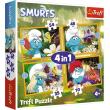 PUZZLE 4w1 Życie w Wiosce Smerfów  34664. Wydawca: Trefl PAP. Dadada.pl Opakowanie PUZZLE 4w1 Życie w Wiosce Smerfów  34664