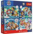 Opakowanie Puzzle 4x88 Psi Patrol Radosne misje TREFL