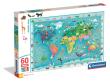 Opakowanie PUZZLE 60 EL MAXI SUPER KOLOR  Wildlife Map