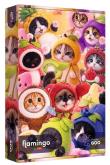 Opakowanie Puzzle 600 Flamingo - Owocowe kotki TREFL