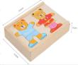 Opakowanie Puzzle drewno misie