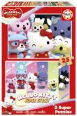 Opakowanie Puzzle Hello Kitty drewniane 2 x 25 el 114065