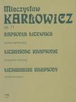 Okładka książki Rapsodia litewska op. 11 poemat symfoniczny na...