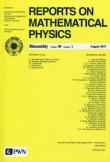 Okładka książki Reports on Mathematical Physics 80/1