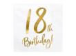 Opakowanie Serwetki 18th Birthday biały 33x33cm 20szt