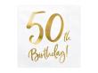 Opakowanie Serwetki 50th Birthday białe 33x33cm 20szt