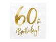 Opakowanie Serwetki 60th Birthday białe 33x33cm 20szt