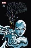 Silver Surfer. Czarny. Autor: Cates Donny, Tradd Moore, Marcin Roszkowski. Dadada.pl Okładka książki Silver Surfer. Czarny