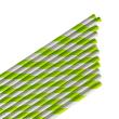 Opakowanie Słomki papierowe paski limonkowe 144szt