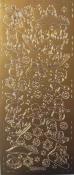 Opakowanie Stiker ażurowy 10x23cm złoty