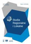 Okładka książki Studia Regionalne i Lokalne 1/2024