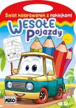 Okładka książki Świat kolorowanek z naklejkami. Wesołe pojazdy