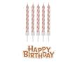 Opakowanie Świeczki B&C Happy Birthday różowo-złote 16szt