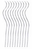 Opakowanie Świeczki spiralne srebrne 14cm 10szt PARTY GO