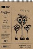 Opakowanie Szkicownik na spirali Ptaki A4 90g. 80ark. biały Happy Color