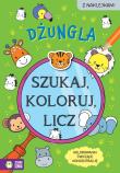 Szukaj, koloruj i licz. Dżungla. Autor: Czarnecka Sylwia. Dadada.pl Okładka książki Szukaj, koloruj i licz. Dżungla