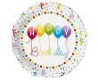 Opakowanie Talerzyki papierowe Happy Birthday 23cm 8szt