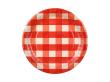 Opakowanie Talerzyki papierowe w kratę 27cm 6szt