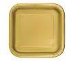 Opakowanie Talerzyki papierowe złote kwadratowe 18cm 16szt