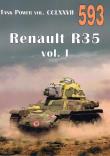 Tank Power vol. CCLXXVII Renault R35 593. Autor: Janusz Ledwoch. Dadada.pl Okładka książki Tank Power vol. CCLXXVII Renault R35 593