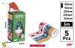 Opakowanie Taśmy dekoracyjne świąteczne washi 5szt
