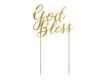 Opakowanie Topper na tort God Bless złoty 27,5cm