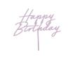 Opakowanie Topper na tort Happy Birthday fioletowy 16,5cm