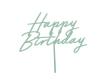 Opakowanie Topper na tort Happy Birthday zielony 16,5cm
