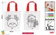 Opakowanie Torba świąteczna do malowania + flamastry - miś...