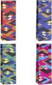 Opakowanie Torebka ozdobna na butelkę 12x36x9cm mix ROZETTE