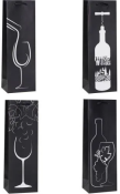 Opakowanie Torebka ozdobna na butelkę 12x36x9cm mix ROZETTE