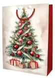 Opakowanie Torebka ozdobna Święta BN Choinka czerwona średnia