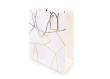 Opakowanie Torebka prezentowa biała ze złotym tłoczeniem