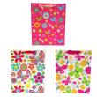 Opakowanie Torebka prezentowa uniwersalna L Kwiaty motyle MIX