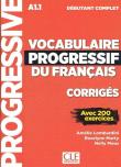 Okładka książki Vocabulaire progressif du Francais niveau debutant complet A1.1 klucz