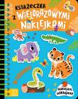 Okładka książki W dżungli. Naklejam, odklejam!. Książeczka z wielorazowymi naklejkami